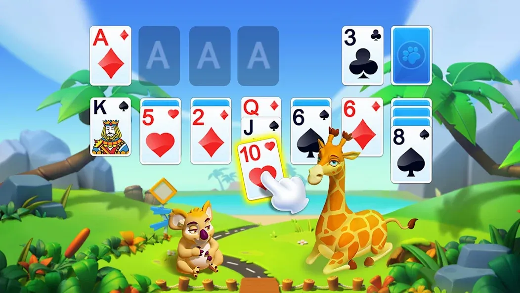 Solitaire - Wild Park [МОД: Меню, Бесконечные монеты и Открытые уровни] Screenshot 2