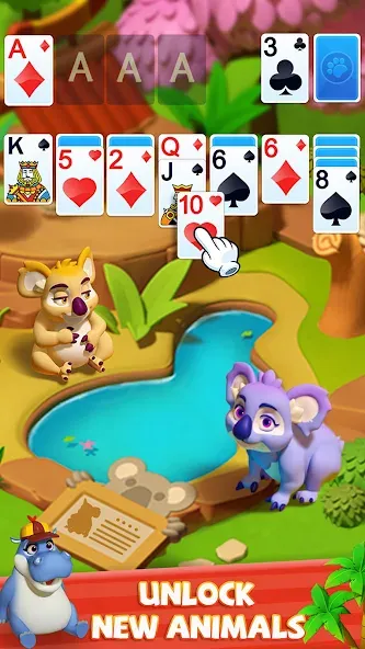 Solitaire - Wild Park [МОД: Меню, Бесконечные монеты и Открытые уровни] Screenshot 5