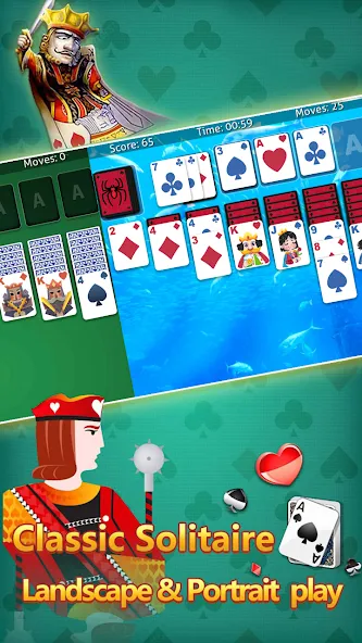 klondike solitaire :card shark [МОД: Много монет, Открытые уровни и Мега MOD] Screenshot 2
