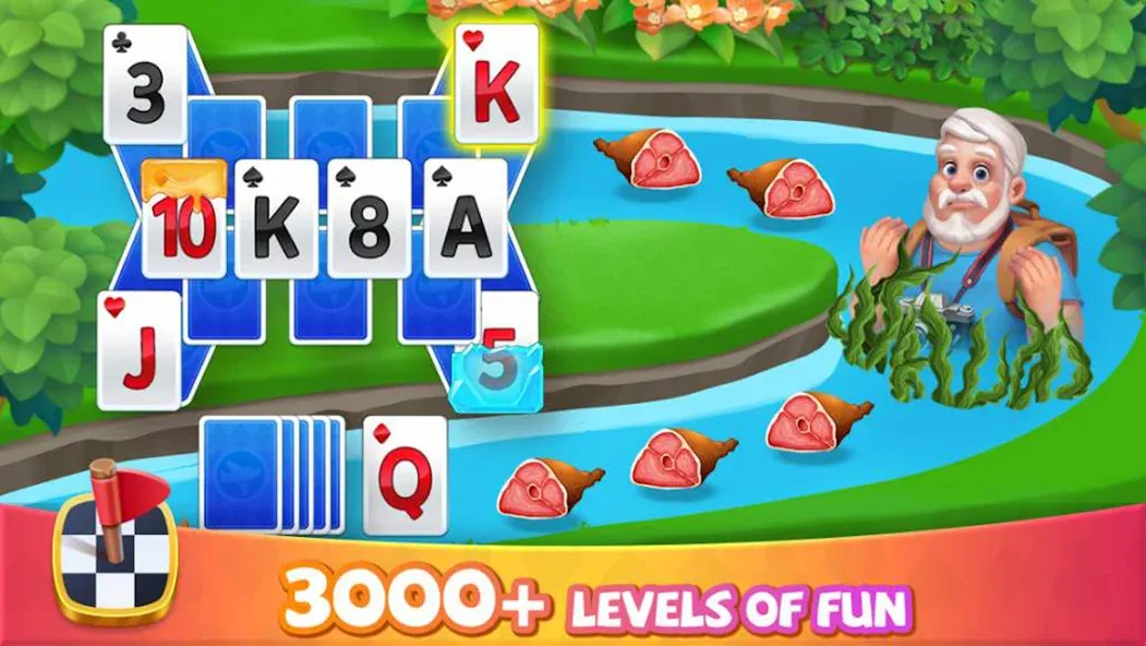 Solitaire Good Times (Солитер Гуд Таймс) [МОД: Меню, Бесконечные монеты и Открытые уровни] Screenshot 2