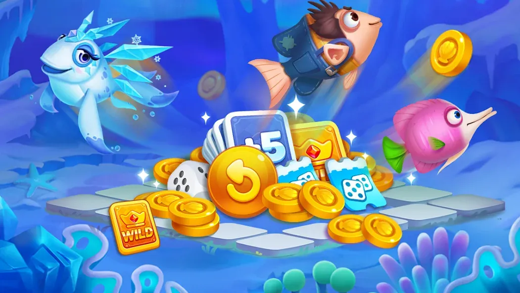 Solitaire TriPeaks Fish (Солитер ТриПикс Рыбка) [МОД: Меню, Бесконечные монеты и Открытые уровни] Screenshot 5