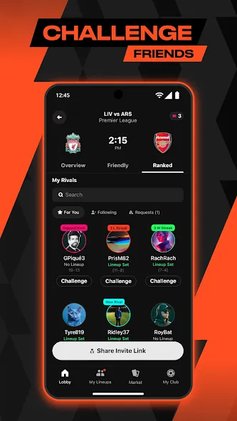 Sorare Rivals Fantasy Football (Сораре) [МОД: Меню, Бесконечные монеты и Открытые уровни] Screenshot 2