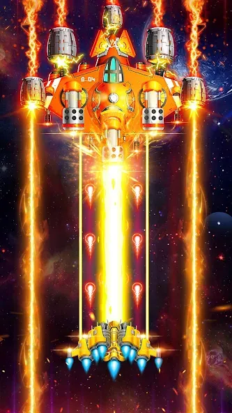 Space Shooter: Galaxy Attack (Спейс шутер) [МОД: Бесконечные деньги, Монеты и Мега MOD] Screenshot 1