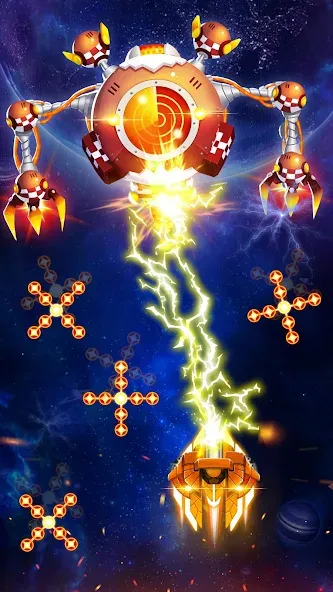 Space Shooter: Galaxy Attack (Спейс шутер) [МОД: Бесконечные деньги, Монеты и Мега MOD] Screenshot 2