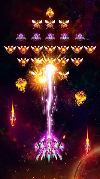 Space Shooter: Galaxy Attack (Спейс шутер) [МОД: Бесконечные деньги, Монеты и Мега MOD] Screenshot 3