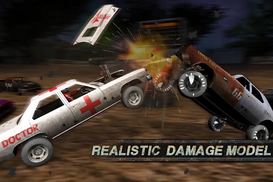 Demolition Derby: Crash Racing (Демолиция Дерби) [МОД: Все открыто, Дополнительные деньги и Меню MOD] Screenshot 1