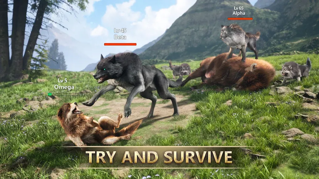 Wolf Game: Wild Animal Wars (Вулф Гейм) [МОД: Все открыто, Дополнительные деньги и Меню MOD] Screenshot 1