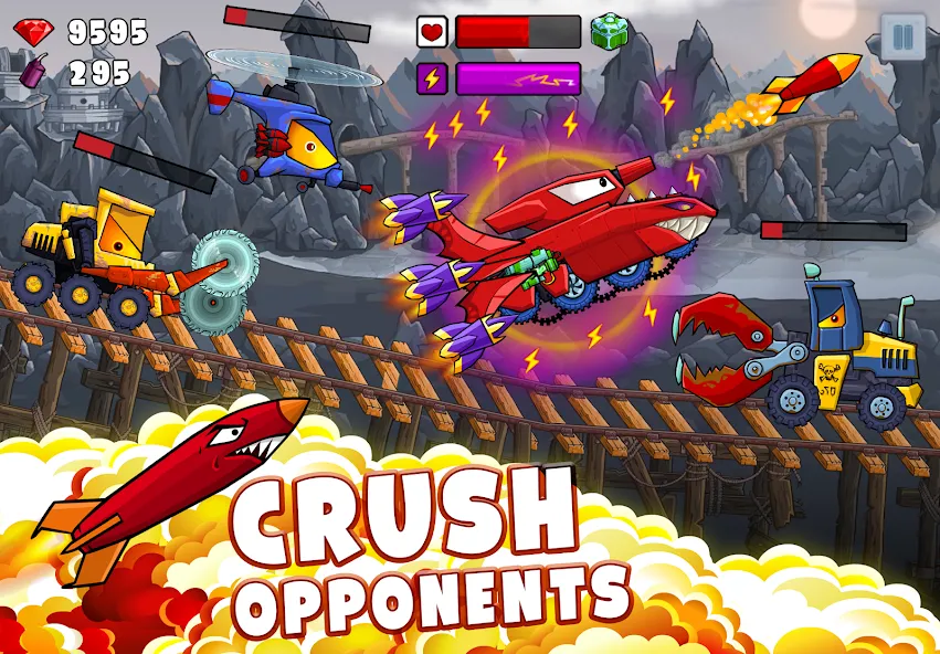 Car Eats Car 2 - Racing Game (Кар Еатс Кар 2) [МОД: Меню, Бесконечные монеты и Открытые уровни] Screenshot 1
