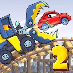 Скачать Car Eats Car 2 - Racing Game (Кар Еатс Кар 2) [МОД: Меню, Бесконечные монеты и Открытые уровни] | Взлом Car Eats Car 2 - Racing Game на Андроид
