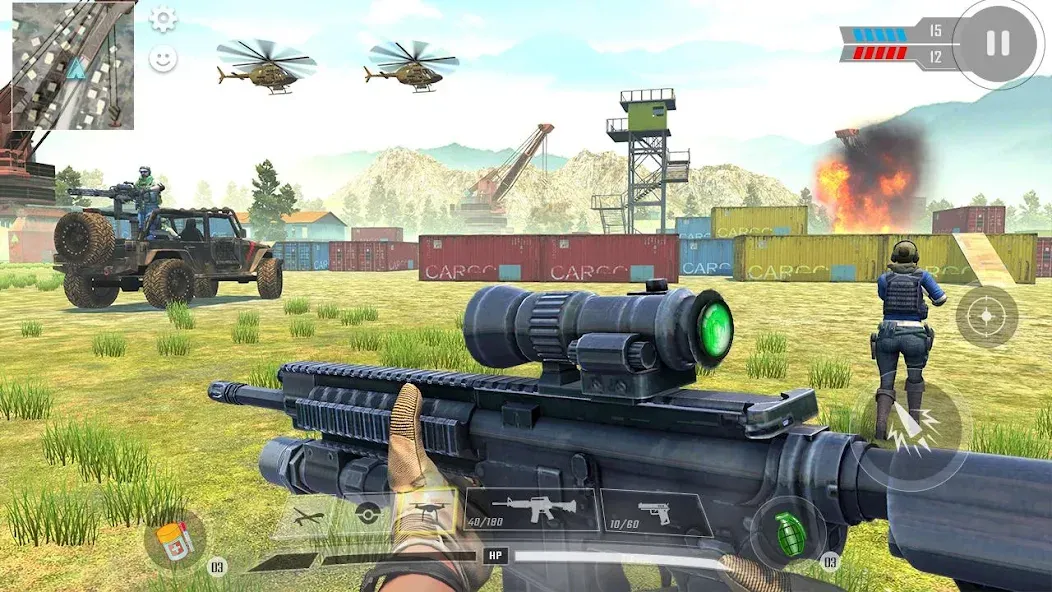Commando War Army Game Offline [МОД: Бесконечные деньги, Монеты и Мега MOD] Screenshot 4