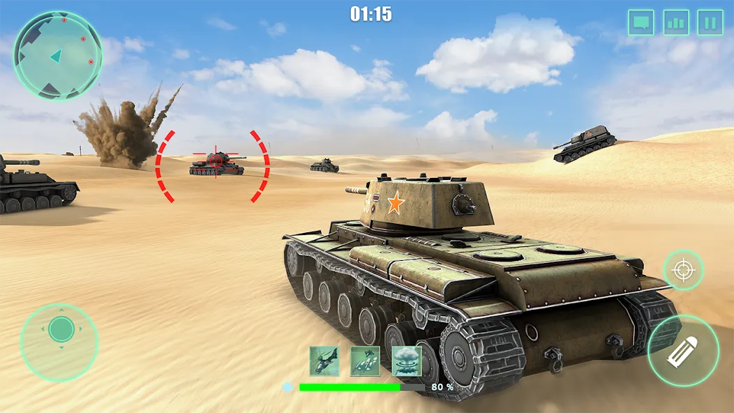 World Tanks War: Offline Games (Танковые военные машины Блиц) [МОД: Бесконечные деньги, Монеты и Мега MOD] Screenshot 2