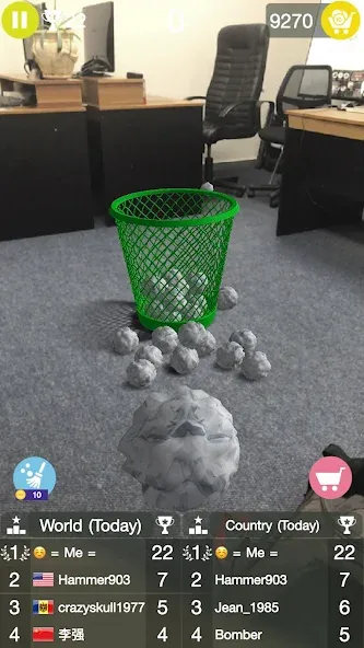 Paper Bin AR (Папер Бин) [МОД: Меню, Бесконечные монеты и Открытые уровни] Screenshot 3