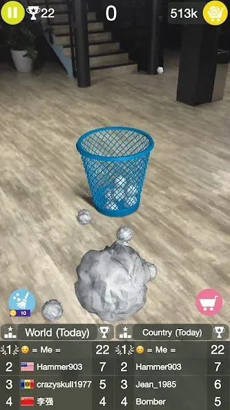 Paper Bin AR (Папер Бин) [МОД: Меню, Бесконечные монеты и Открытые уровни] Screenshot 4