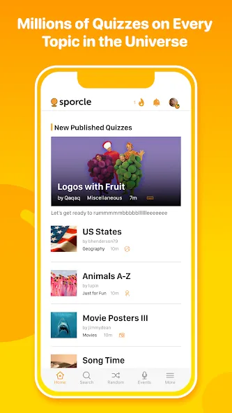 Sporcle (Споркл) [МОД: Много монет, Открытые уровни и Мега MOD] Screenshot 1