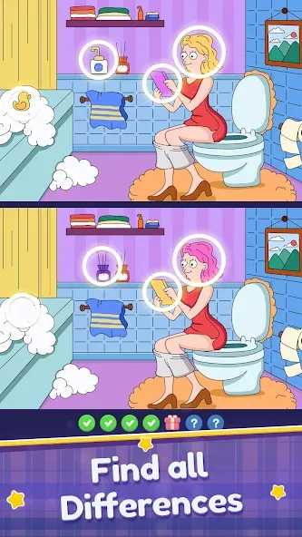 Find Differences: Spot Fun [МОД: Много монет, Открытые уровни и Мега MOD] Screenshot 1