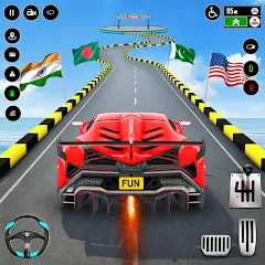 Скачать GT Car Stunt : Ramp Car Stunts (ДжиТи Кар Стант) [МОД: Все открыто, Дополнительные деньги и Меню MOD] | Взлом GT Car Stunt : Ramp Car Stunts на Андроид