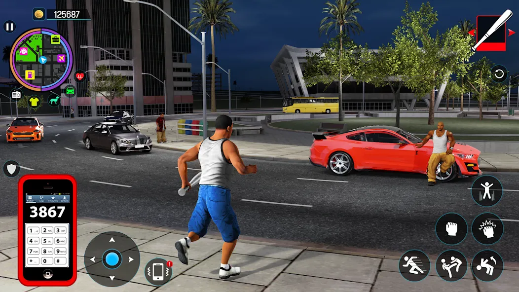 Gangster Mafia City Crime Game [МОД: Меню, Бесконечные монеты и Открытые уровни] Screenshot 2