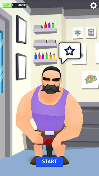 Ink Inc. - Tattoo Drawing [МОД: Меню, Бесконечные монеты и Открытые уровни] Screenshot 1