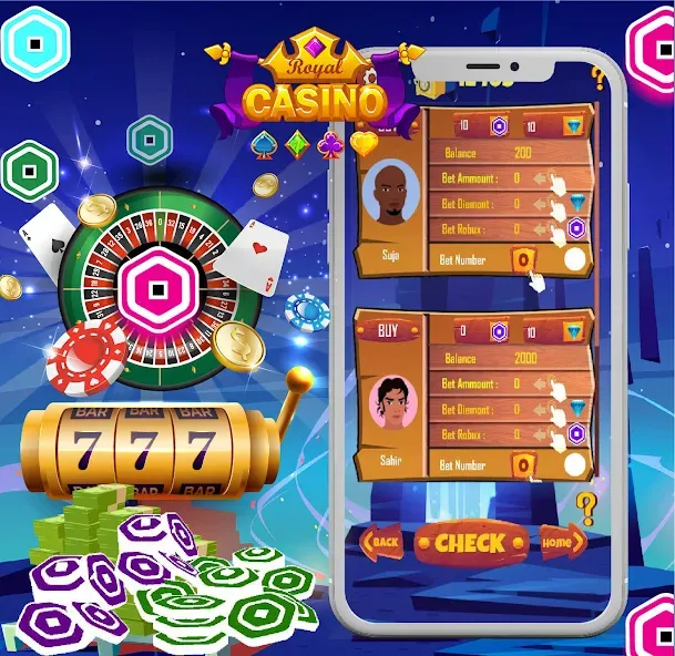 Robux For Robux , Casino Robux [МОД: Меню, Бесконечные монеты и Открытые уровни] Screenshot 5