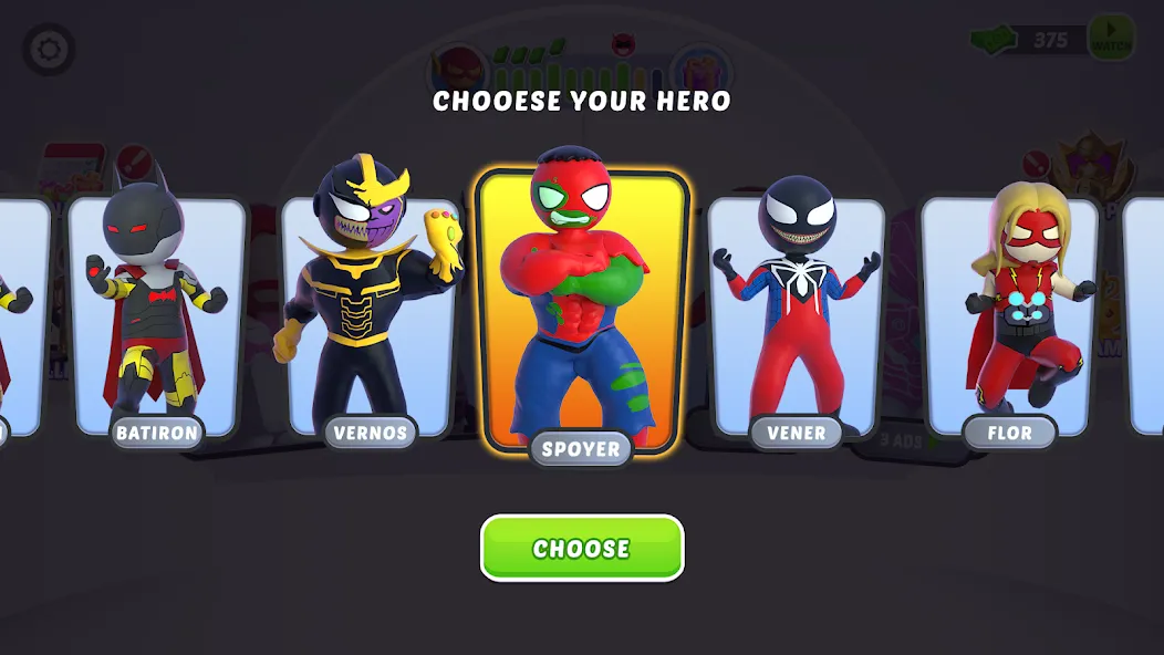 Stick Hero: Comic Superhero (Стик Хиро) [МОД: Много денег, Монет и Все открыто] Screenshot 2