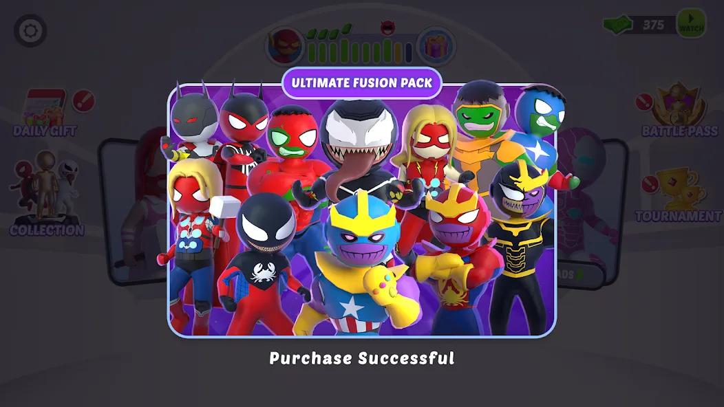 Stick Hero: Comic Superhero (Стик Хиро) [МОД: Много денег, Монет и Все открыто] Screenshot 3