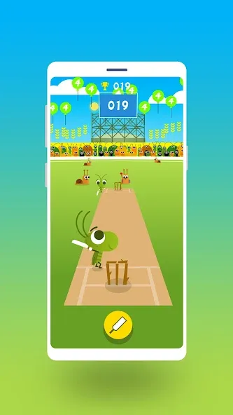 Cric Game - Doodle Cricket (Крик Гейм) [МОД: Меню, Бесконечные монеты и Открытые уровни] Screenshot 1