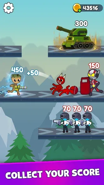 Stick Shooter: Battle Game (Стик Шутер) [МОД: Все открыто, Дополнительные деньги и Меню MOD] Screenshot 2