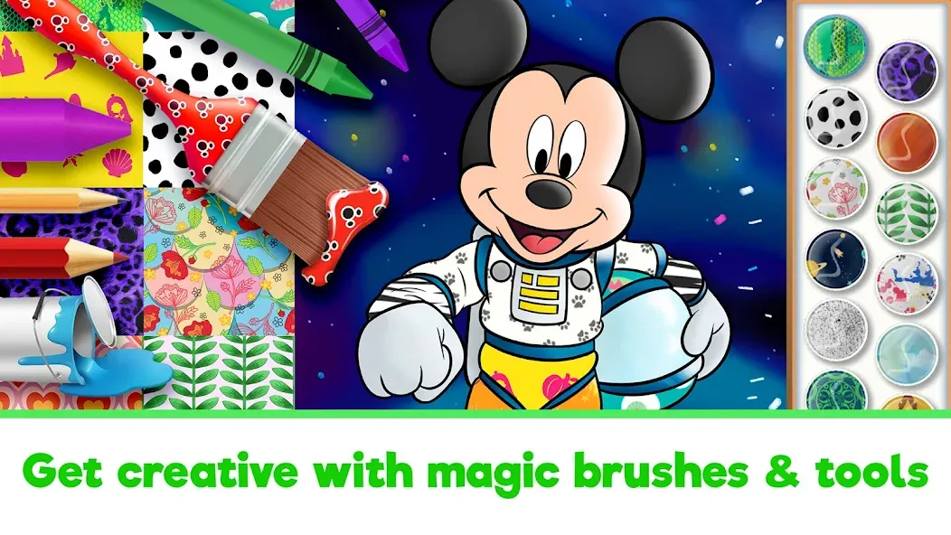 Disney Coloring World (Дисней) [МОД: Меню, Бесконечные монеты и Открытые уровни] Screenshot 2