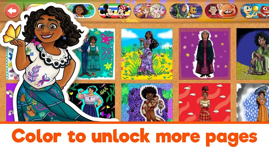 Disney Coloring World (Дисней) [МОД: Меню, Бесконечные монеты и Открытые уровни] Screenshot 5