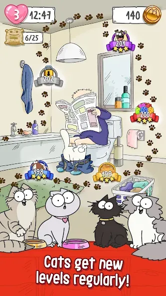Simon’s Cat Crunch Time [МОД: Много монет, Открытые уровни и Мега MOD] Screenshot 3