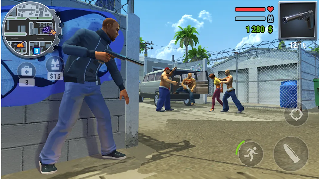 Gangs Town Story (Гэнгз Таун Стори) [МОД: Много денег, Монет и Все открыто] Screenshot 4