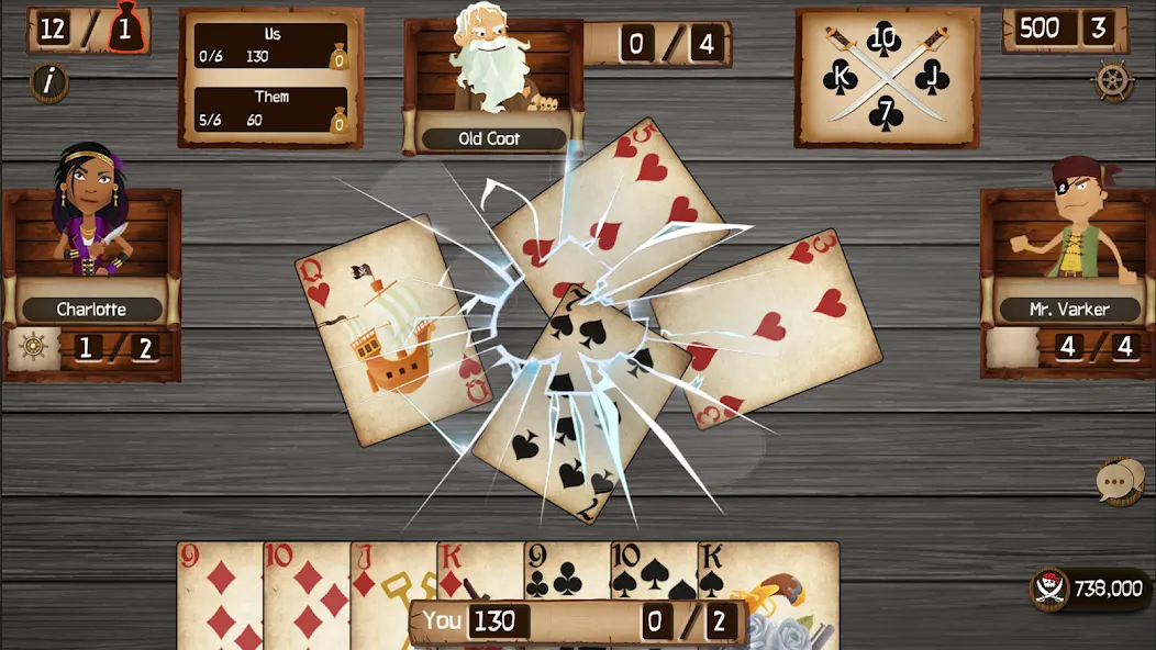 Spades Cutthroat Pirates (Спейдс Каттхроат Пирейтс) [МОД: Много денег, Монет и Все открыто] Screenshot 1
