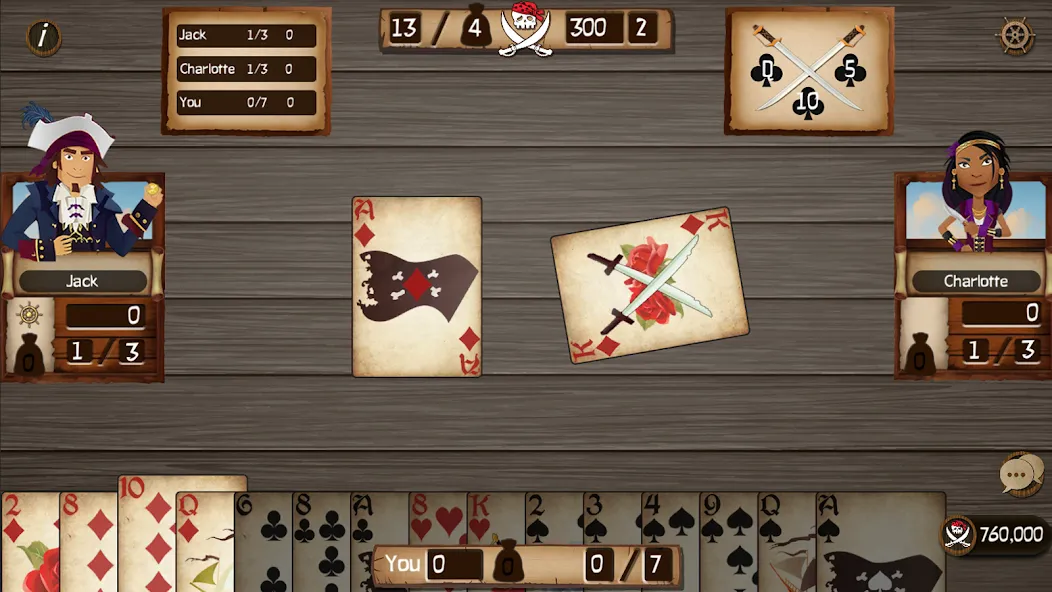 Spades Cutthroat Pirates (Спейдс Каттхроат Пирейтс) [МОД: Много денег, Монет и Все открыто] Screenshot 3