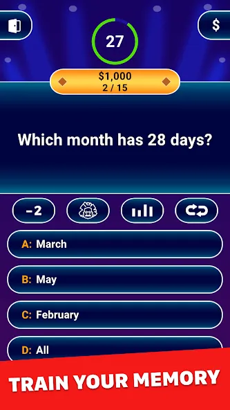 Millionaire 2024: Trivia Game [МОД: Много монет, Открытые уровни и Мега MOD] Screenshot 3