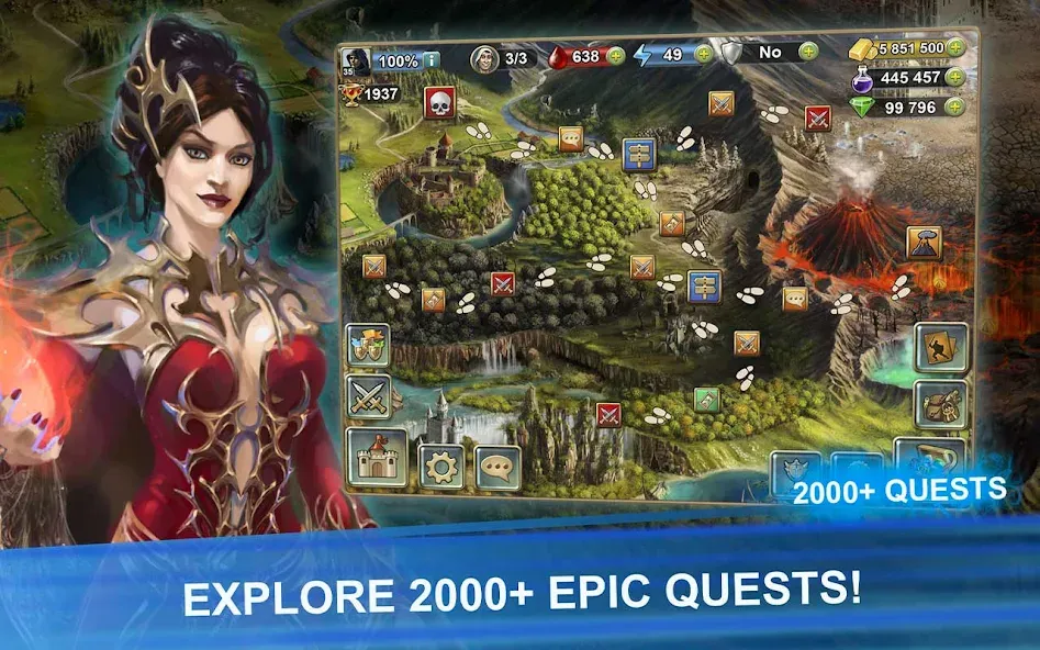 Blood of Titans: Card Battle [МОД: Меню, Бесконечные монеты и Открытые уровни] Screenshot 3