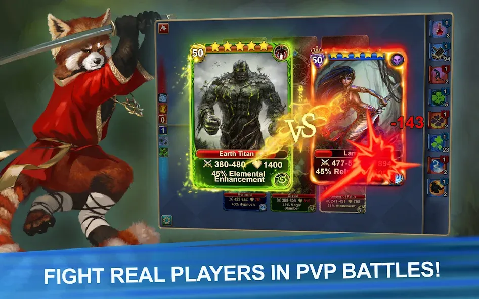 Blood of Titans: Card Battle [МОД: Меню, Бесконечные монеты и Открытые уровни] Screenshot 4