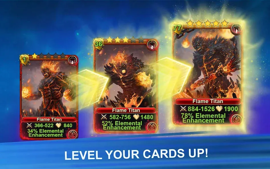 Blood of Titans: Card Battle [МОД: Меню, Бесконечные монеты и Открытые уровни] Screenshot 5