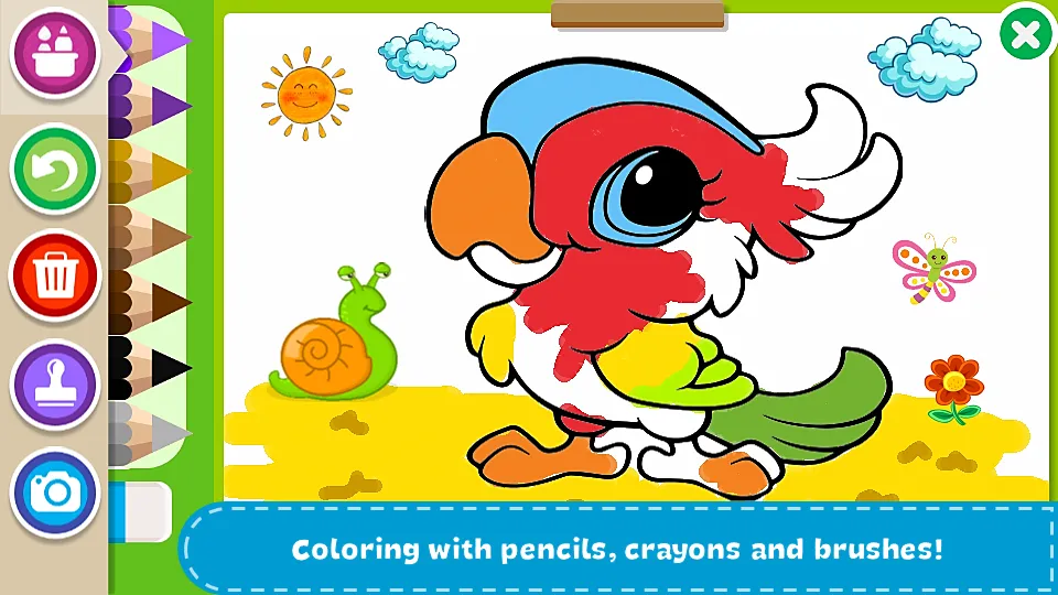 Coloring Book - Kids Paint [МОД: Меню, Бесконечные монеты и Открытые уровни] Screenshot 1