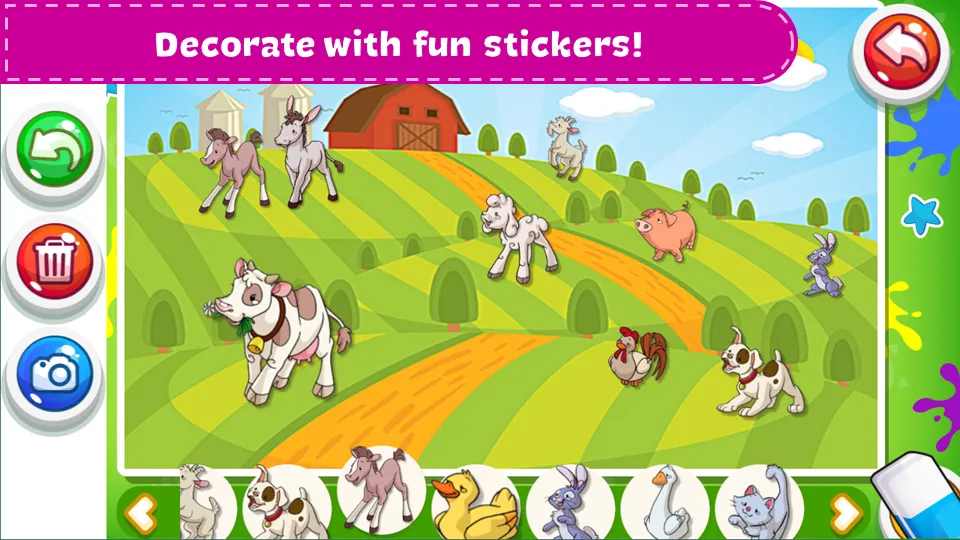 Coloring Book - Kids Paint [МОД: Меню, Бесконечные монеты и Открытые уровни] Screenshot 2