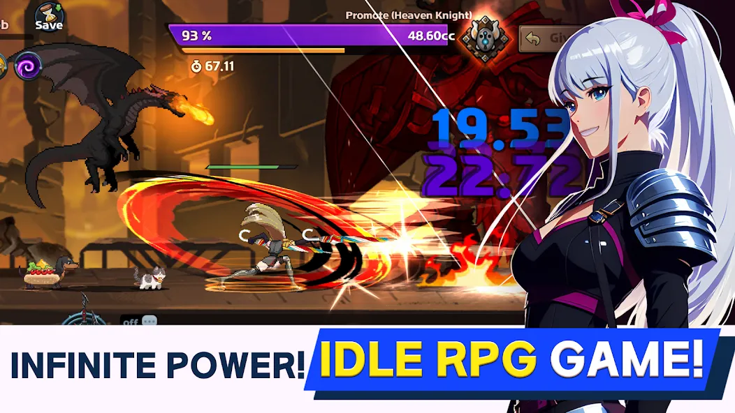 Dual Blader : Idle Action RPG (Дуал Блейдер) [МОД: Меню, Бесконечные монеты и Открытые уровни] Screenshot 2
