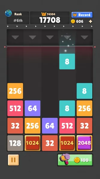 Drop The Number® : Merge Game (Дроп зе Намбер) [МОД: Много монет, Открытые уровни и Мега MOD] Screenshot 1