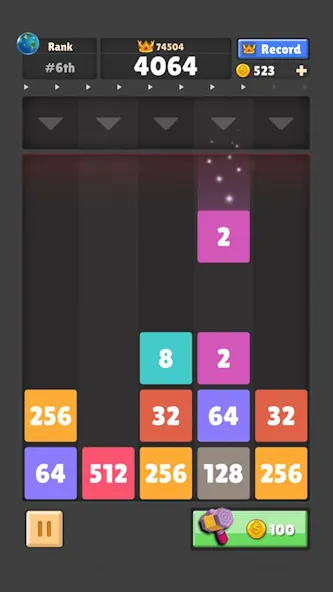 Drop The Number® : Merge Game (Дроп зе Намбер) [МОД: Много монет, Открытые уровни и Мега MOD] Screenshot 2