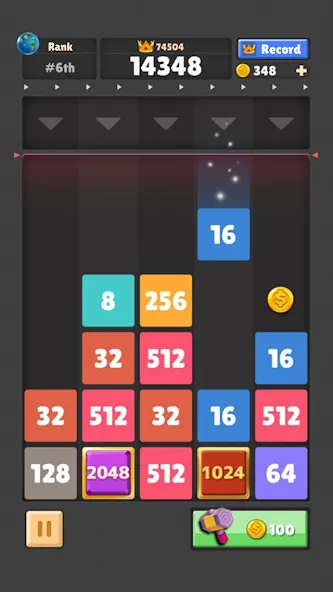 Drop The Number® : Merge Game (Дроп зе Намбер) [МОД: Много монет, Открытые уровни и Мега MOD] Screenshot 3