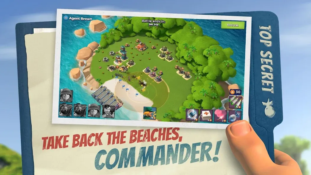 Boom Beach (Бум Бич) [MOD: Меню/Много денег] - Скриншот 1