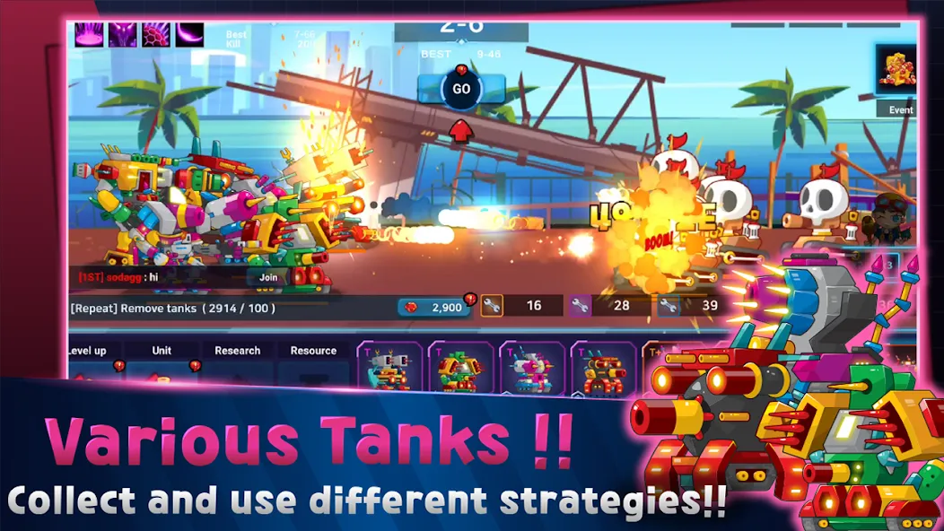 Mini Robot Tank : idle (Мини Робот Танк) [МОД: Бесконечные деньги, Монеты и Мега MOD] Screenshot 2