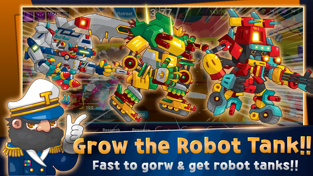 Mini Robot Tank : idle (Мини Робот Танк) [МОД: Бесконечные деньги, Монеты и Мега MOD] Screenshot 3