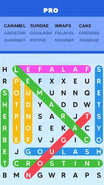 Word Search Puzzle Challenge (Уордсрч Пазл Челлендж) [МОД: Бесконечные деньги, Монеты и Мега MOD] Screenshot 1