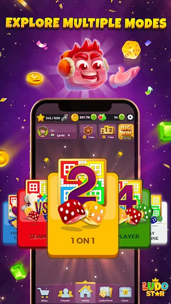 Ludo STAR: Online Dice Game (Лудо СТАР) [МОД: Все открыто, Дополнительные деньги и Меню MOD] Screenshot 5