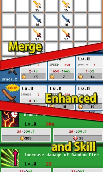 Merge Sword :Idle Merged Sword (Мерж Сворд) [МОД: Бесконечные деньги, Монеты и Мега MOD] Screenshot 2