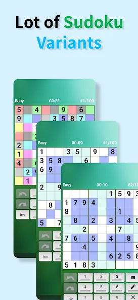 Sudoku offline (Судоку оффлайн) [МОД: Все открыто, Дополнительные деньги и Меню MOD] Screenshot 2
